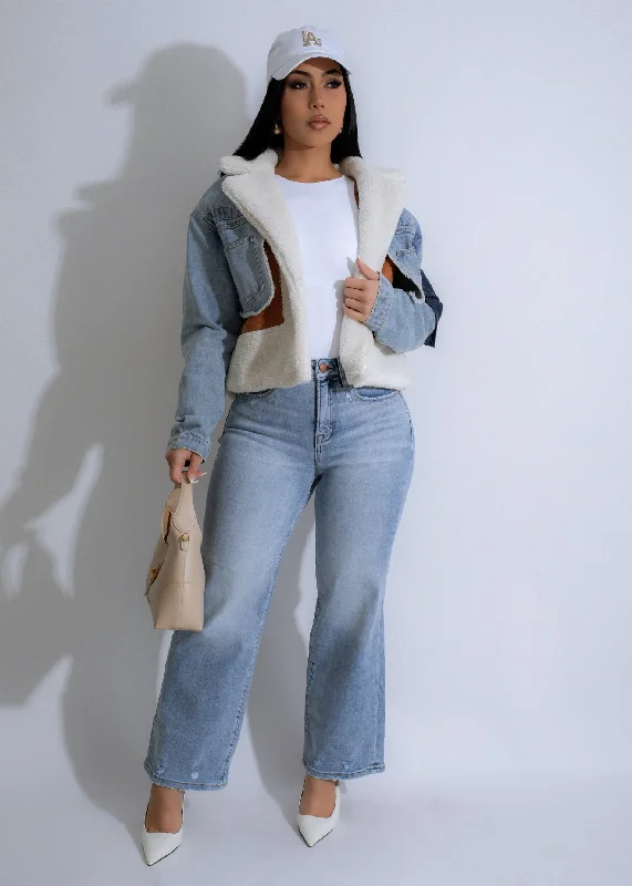 Urban Chill Jacket Light Denim Refined Women's Classic 