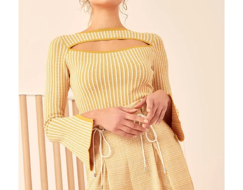 Will You Cut Out Sweater In Yellow Cool Women's Skate