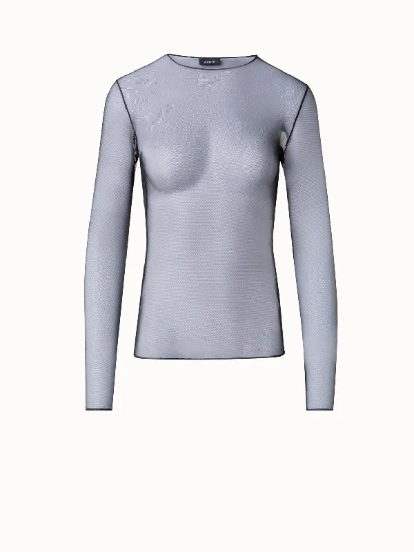 Long Sleeve Sheer Mesh Layering Top Australian Beach