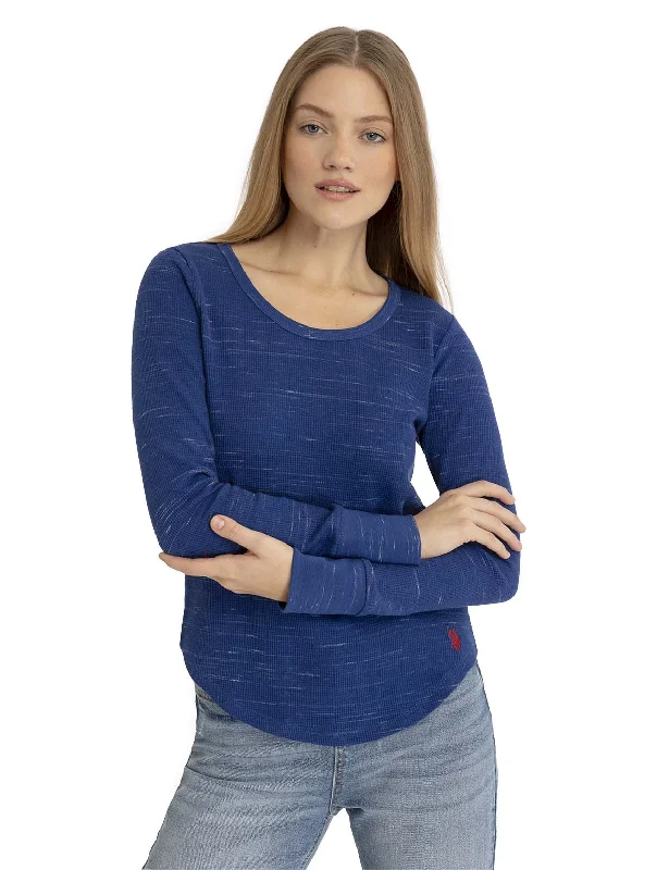 LONG SLEEVE SPACE DYE THERMAL Feminine Women's Style 
