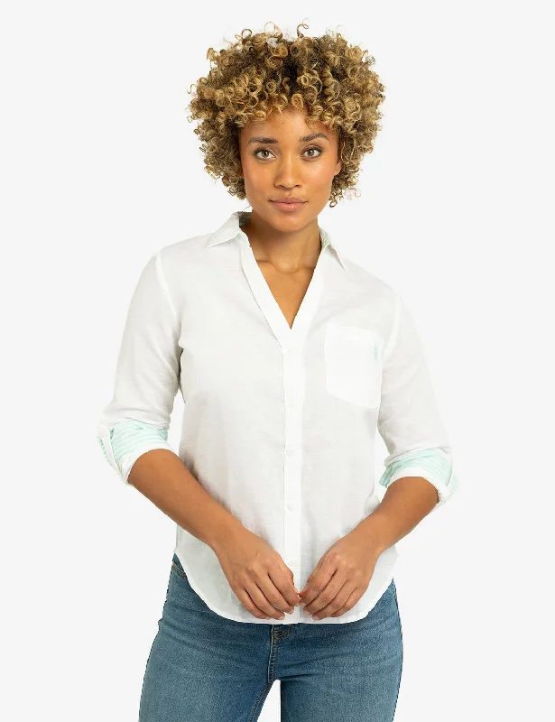 ROLL SLEEVE LINEN SHIRT Hip Women's Urban