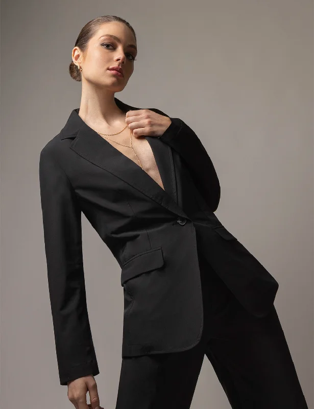 WHITE LABEL SOFT DRAPED RELAXED BLAZER Youthful Women's Pop